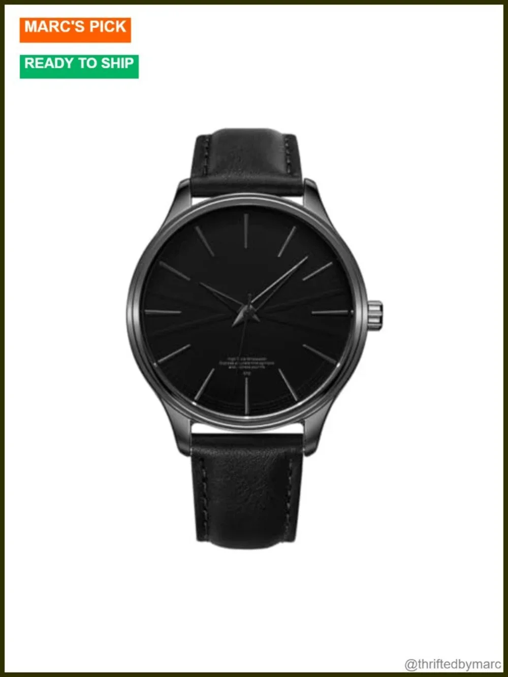 Ultra-Thin Minimalist Waterproof Dress Watch with Leather Band